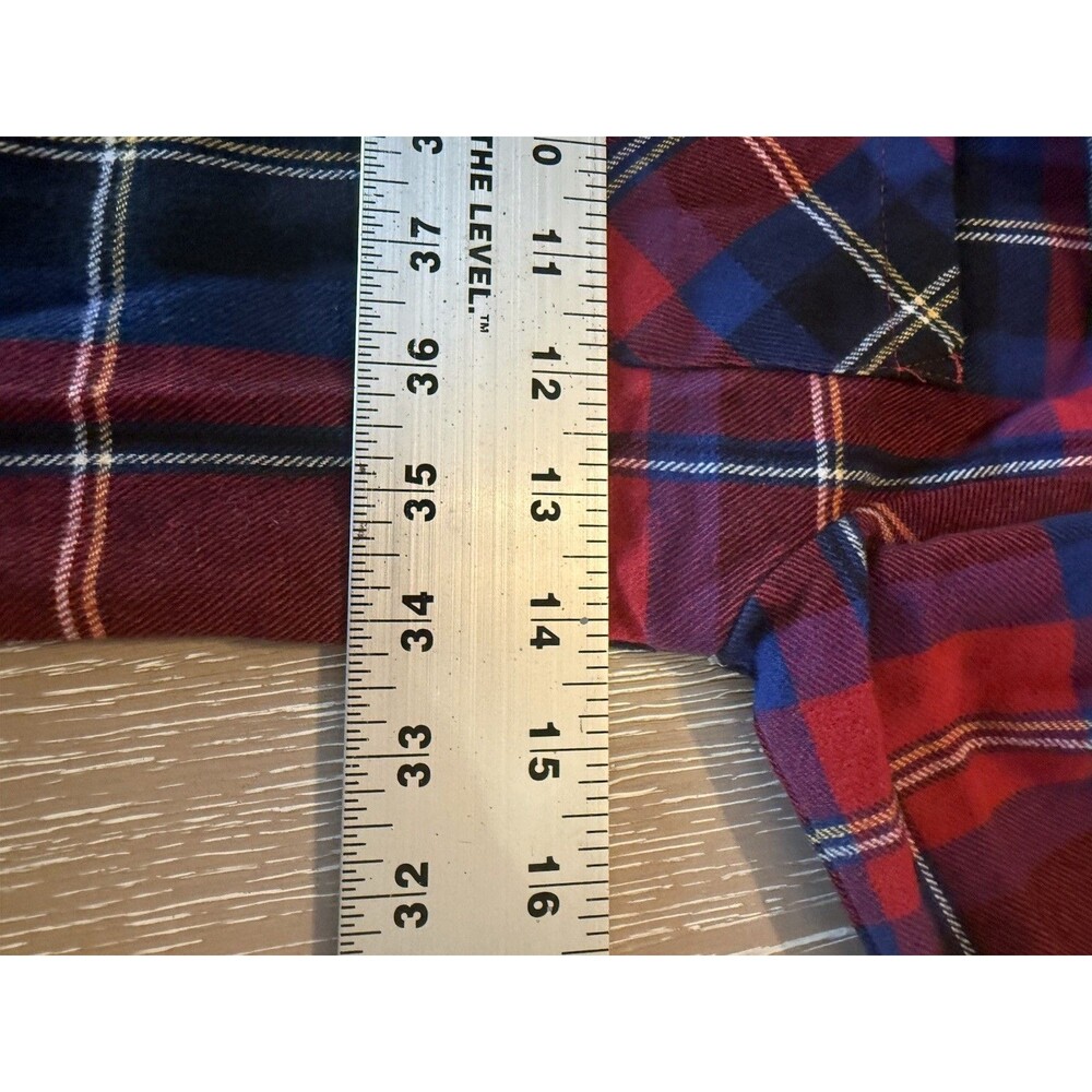 Levi's Kids Red Blue Plaid Flannel Cotton Long Sleeve Button-Up Shirt 6-7 yrs - Picture 5 of 5